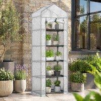 STILVORA Five Tier Mini Greenhouse with Plastic Cover in Clear