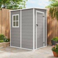 STILVORA Garden Storage Shed 3.3 x 4.2ft with Lock & Window in Grey