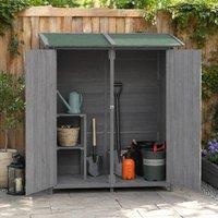 STILVORA Garden Shed with Shelves & Removable Table Grey