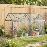 STILVORA Mini Greenhouse with Roll-Up Windows 120 x 60 x 60 cm in Clear