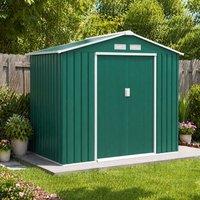STILVORA Garden Shed with Sliding Double Doors & Vents in Green