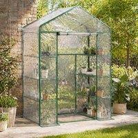 STILVORA Walk-In Greenhouse with 8 Shelves in Clear
