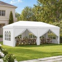 STILVORA Garden Gazebo 3 x 6 m with Removable Walls in White