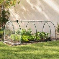 STILVORA Mini Greenhouse 250 x 100 cm with Zipped Doors in Clear