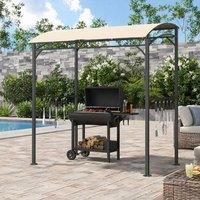 STILVORA Grill Gazebo 215 x 150 cm with 10 Hooks in Beige