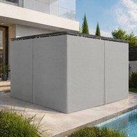 STILVORA Gazebo Side Panels Set of 4 for 3 x 4 m Gazebos in Grey
