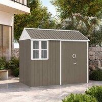 STILVORA Garden Shed 4.5 with Double Doors & Window in Grey