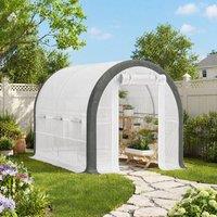STILVORA Walk-In Tunnel Greenhouse 3 x 2 m with Accessories in White