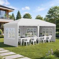 STILVORA Pop Up Gazebo 3 x 6 m with Removable Sidewalls in White