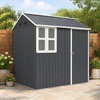 STILVORA Garden Shed with Window in Dark Grey