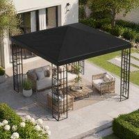 STILVORA Gazebo Roof Replacement 3 x 3 m in Black