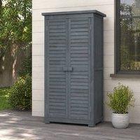 STILVORA Garden Shed with Shelves Grey