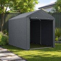STILVORA Storage Shed with Zipped Door in Grey
