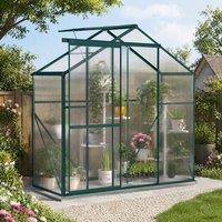 STILVORA Walk-In Greenhouse 190 cm with Sliding Door & Window in Green