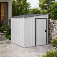 STILVORA Garden Storage Shed with Sliding Door & Shelves White