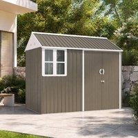 STILVORA Garden Shed with Double Doors & Window in Grey