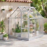STILVORA Walk-In Greenhouse with Sliding Door & Window 190 x 193 cm in Silver