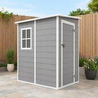 STILVORA Garden Storage Shed with Lock & Window in Grey