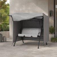 STILVORA Swing Chair Cover 177 cm with Zipped Front in Grey