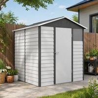 STILVORA Garden Shed with Lockable Door & Window in Grey