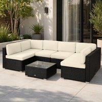 STILVORA 14-Piece Cushion Cover Set for Garden Sofa in Beige