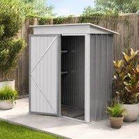 STILVORA Garden Shed 161 cm with Shelves & Lock Grey