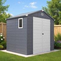 STILVORA Garden Storage Shed 240 cm with Foundation Kit in Grey