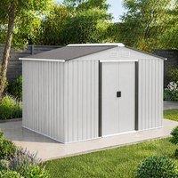 STILVORA Garden Shed with Sliding Doors & Ventilation in Silver
