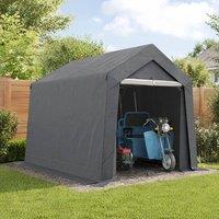 STILVORA Outdoor Shed with Window in Dark Grey