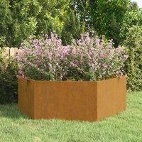 Berkfield Home Planter Rusty 138x120x45 cm Corten Steel in Brown | Size: 138 x 120 x 45 cm