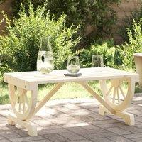 Berkfield Home Garden Coffee Table 90x50x40 cm Solid Wood Fir in Brown | Size: 90 x 50 x 40 cm