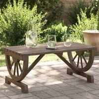 Berkfield Home Garden Coffee Table 90x50x40 cm Solid Wood Fir in Brown | Size: 90 x 50 x 40 cm