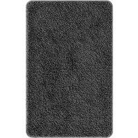 Berkfield Home Bath Mat Rectangular Dark Grey 50x80 cm Polypropylen Non-Slip | Size: Medium