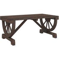 Berkfield Home Garden Coffee Table 90x50x40 cm Solid Wood Fir in Brown | Size: 90 x 50 x 40 cm
