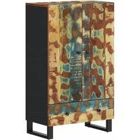Berkfield Home Highboard with Drawer 60x33x100 cm Solid Wood Reclaimed&Iron | Size: 60 x 33 x 100 cm