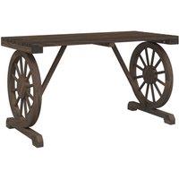 Berkfield Home Garden Table 115x55x65 cm Solid Wood Fir in Brown | Size: 115 x 55 x 65 cm