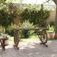 Berkfield Home Garden Table 115x55x65 cm Solid Wood Fir in Brown | Size: 115 x 55 x 65 cm