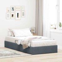 Berkfield Home Storage Bed with Storage Dark Grey 100 x 203 cm Velvet