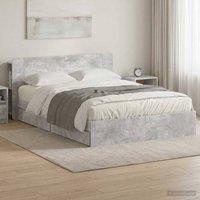 Berkfield Home Bed Frame with Storage with Drawer Concrete Grey 150 x 200 cm