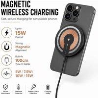 BluCore Magnetic Wireless Charger - Portable Charging Pad in Black