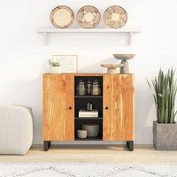 Berkfield Home Sideboard with 2 Doors 90x33x75 cm Solid Wood Acacia in Brown | Size: 90 x 33 x 75 cm