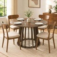 FORGEVIO Dining Table for 4-6 People Modern Kitchen Table in Brown