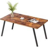 FORGEVIO 70cm Rectangular Wood Farmhouse Coffee Table Living Room Center Table