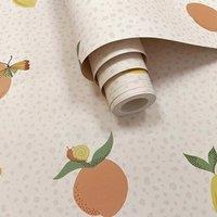 Havendro Tutti Fruity Coral Orange Wallpaper
