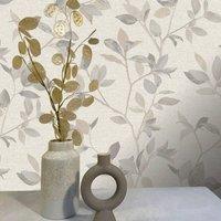 Havendro Silver Birch Metallic Wallpaper in Beige