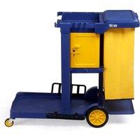 EONLION Cleaning Trolley on Wheels - Lightweight in Blue | Size: 100 cm