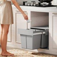 EONLION Soft Close Under Sink Bin in Grey | Size: 100 cm