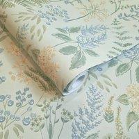 Nordara Floral Sprig Garden Wallpaper in Green