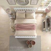 FLAVORA 4FT Small Double Bed Only Solid Shaker Style in White | Size: Cot