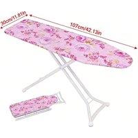 FLAVORA 107x30x78cm Folding Iron Board in Pink | Size: 0.6m2